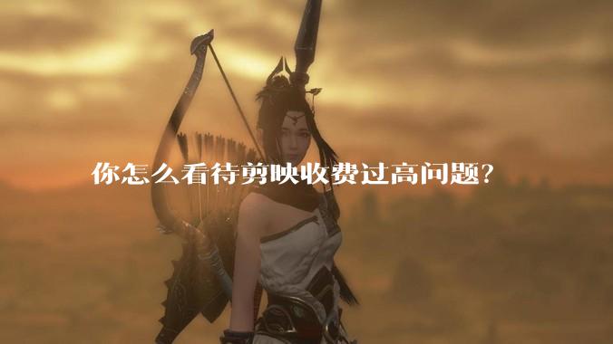 你怎么看待剪映收费过高问题？
